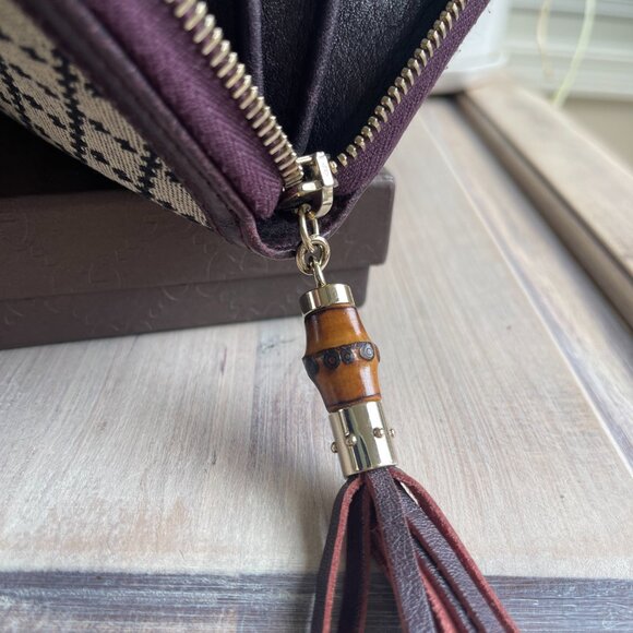 Gucci Diamanté Zip Wallet with Bamboo Zipper Pull - Picture 12 of 14